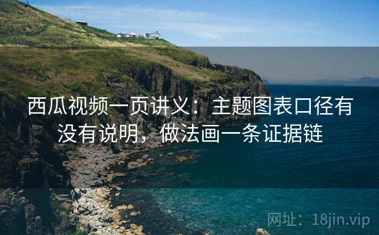 西瓜视频一页讲义：主题图表口径有没有说明，做法画一条证据链